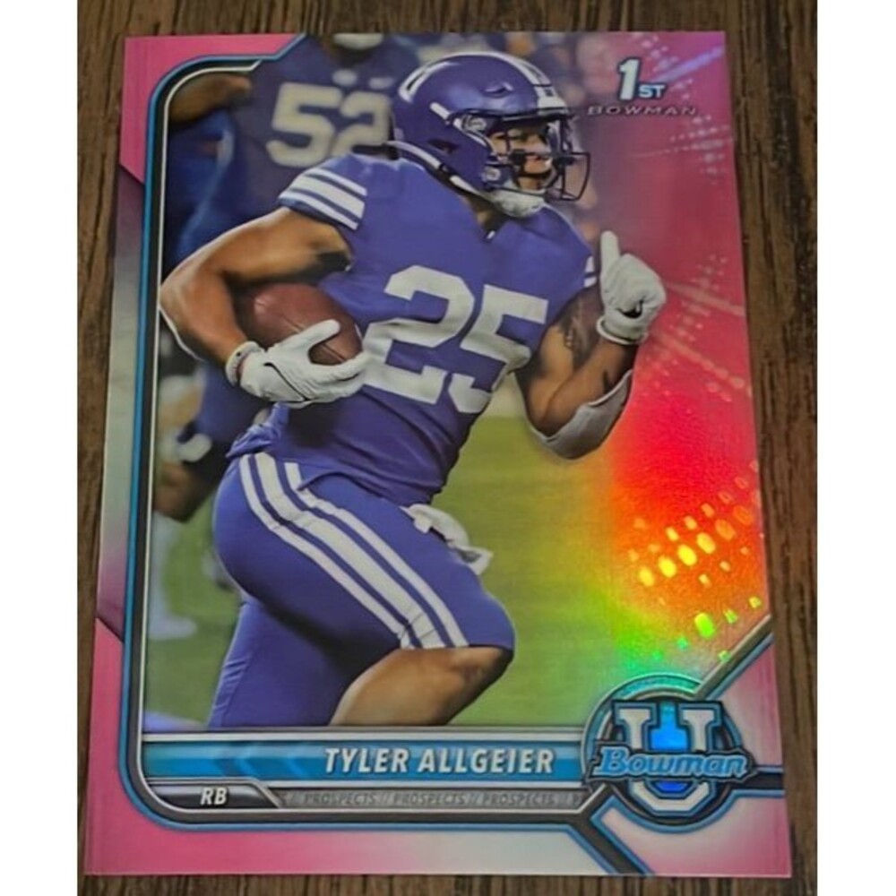 Tyler Allgeier 1st Bowman pink refractor